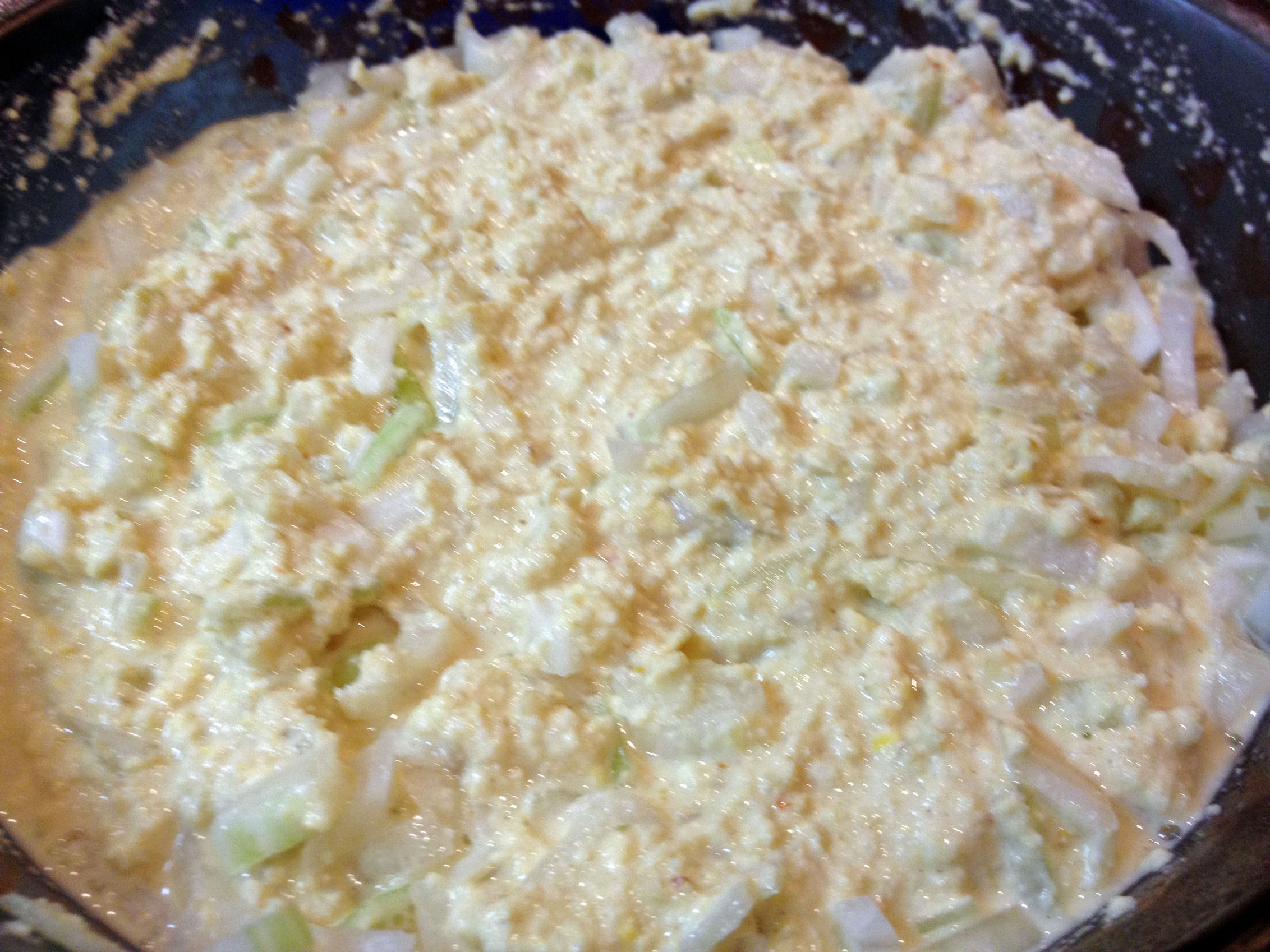 Prepared Batter with Chopped Onions