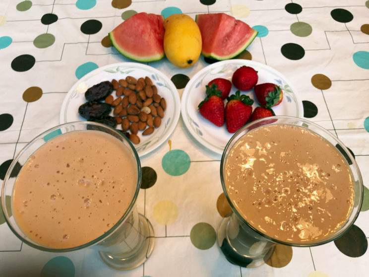 Delicious Healthy Fruits Nuts Dates Smoothie