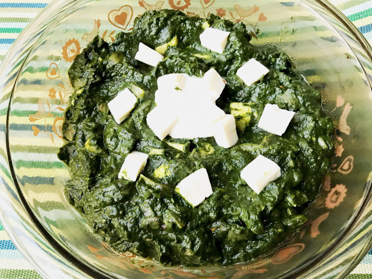 Palak Paneer - Spinach with Cheese Cubes 3