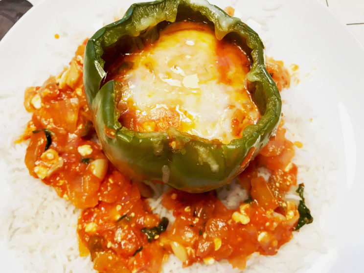 Spicy Cheesy Bell Peppers