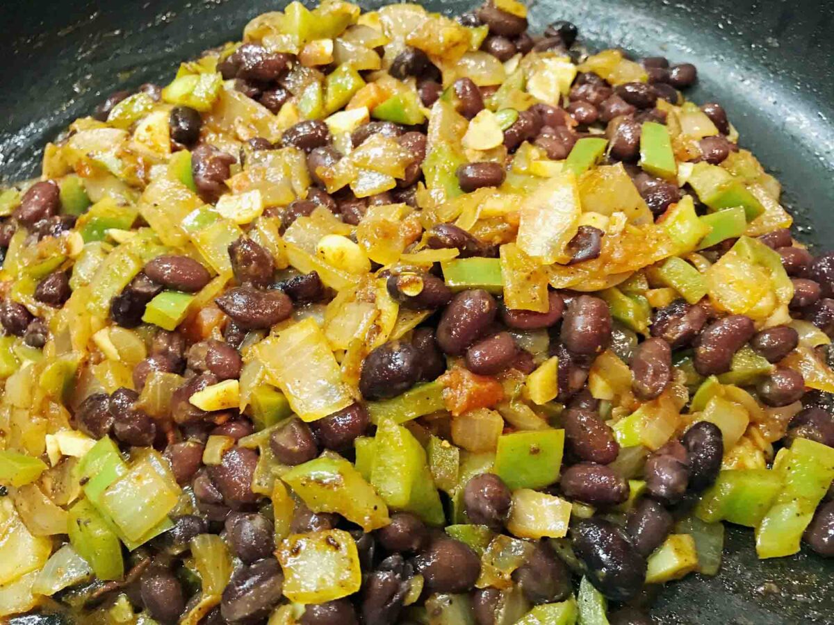 Mexican Veggies Black Beans Medley