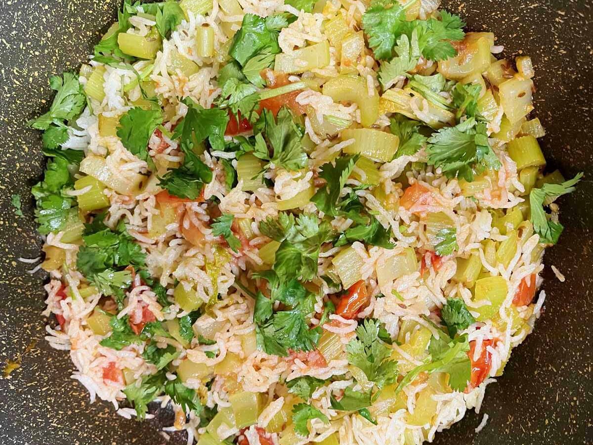 Easy Celery Tomato Rice
