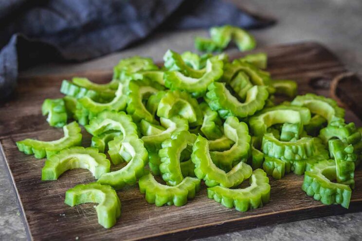 Sliced bitter gourd